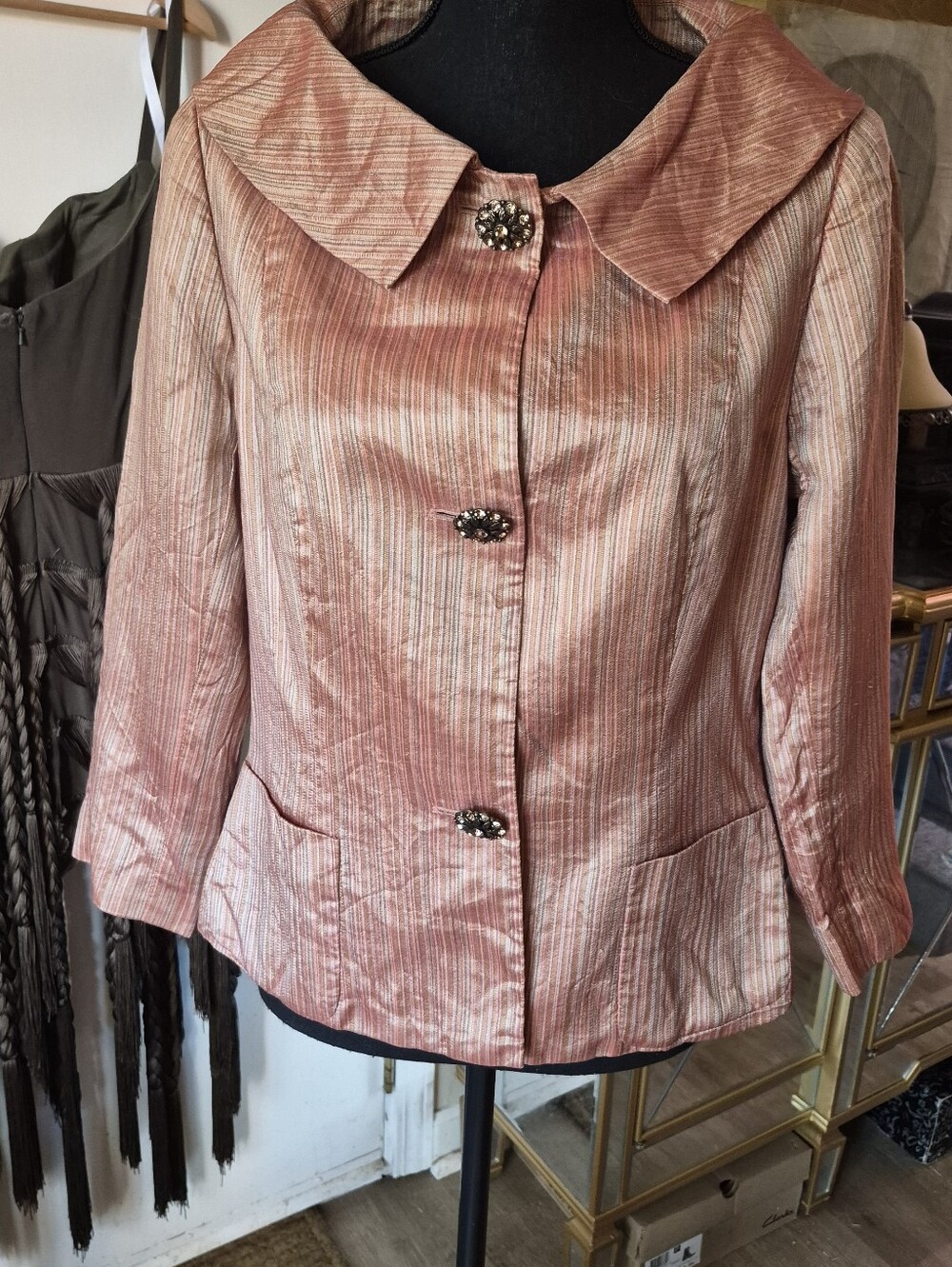 Vintage Dana Buchman Amber Silk Evening Jacket